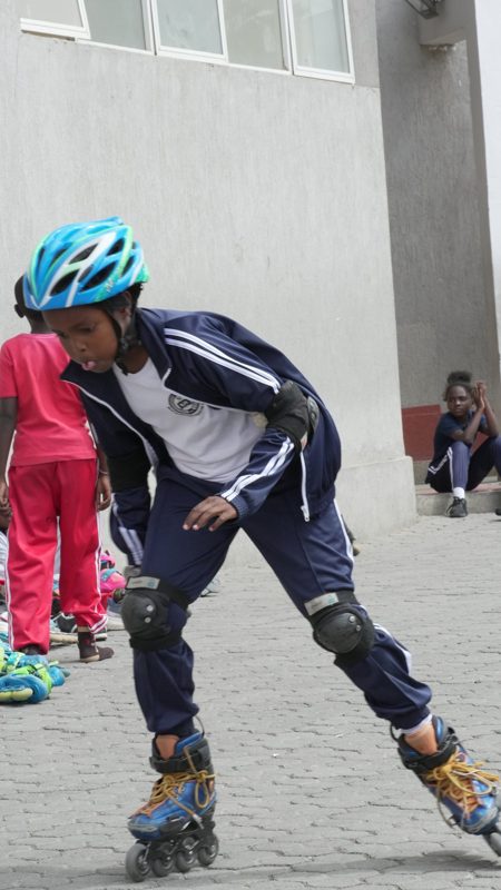 Skating on the yard